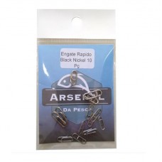 Snap Engate Rápido Arsenal Pesca Black Nickel  10 UN