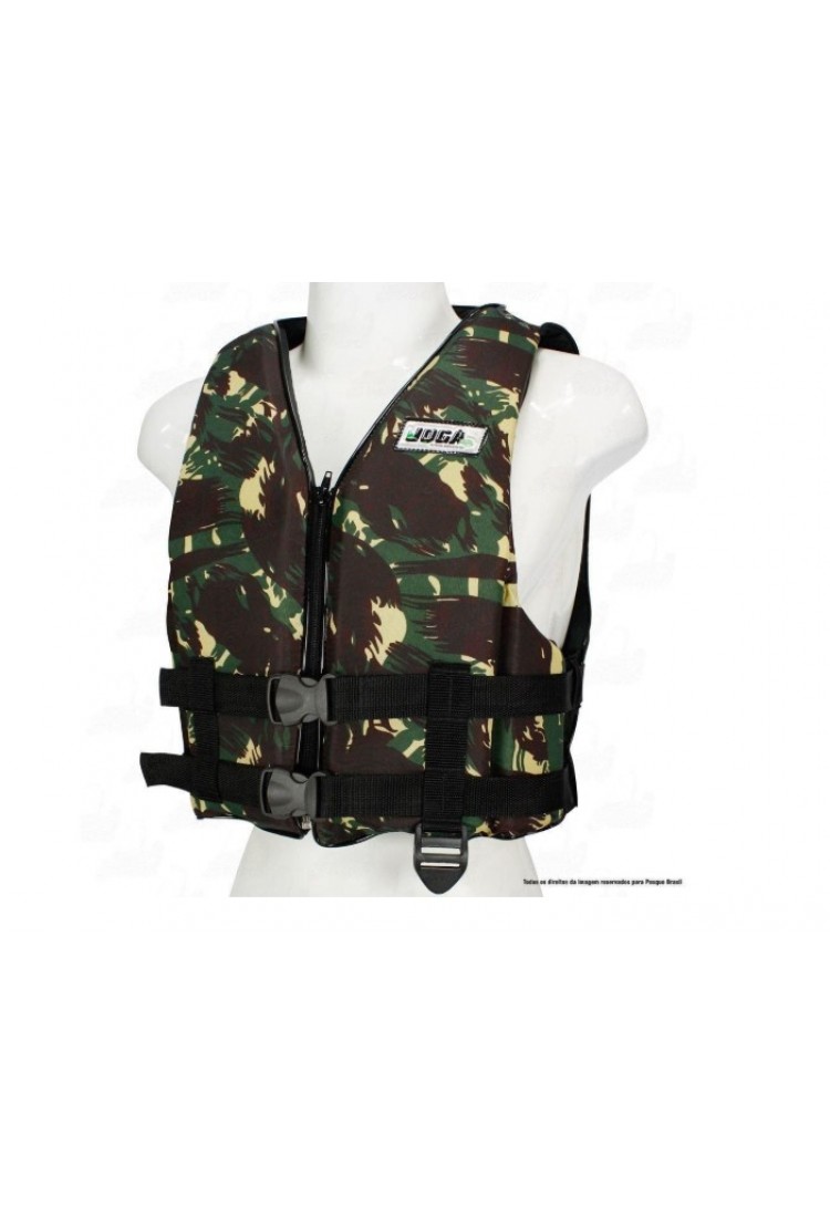 Colete Salva Vidas Wave Jogá Cor Camuflada 130KG