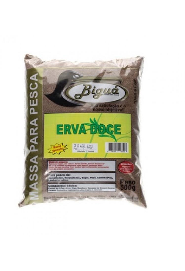 Massa para Pesqueiro Erva Doce 500gr  