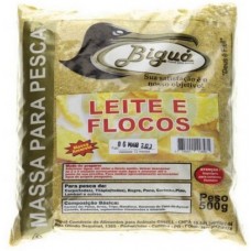 Massa para Pesqueiro Biguá Leite e Flocos 500gr 