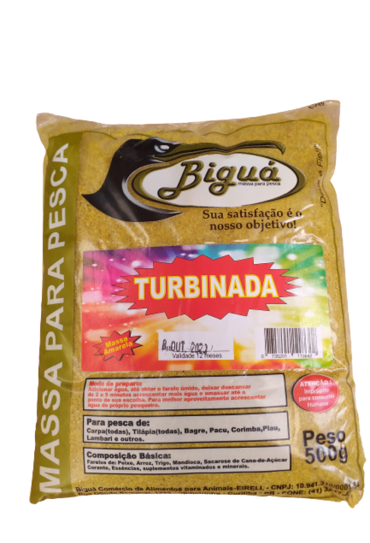 Massa para Pesqueiro Biguá Turbinada 500gr  