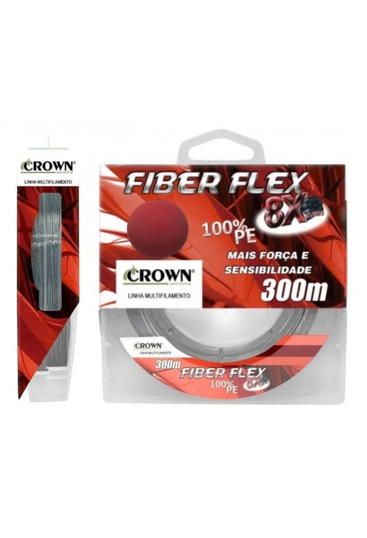 Linha Multifilamento Crown Fiber Flex 8X 0,23mm 35Lbs 300M