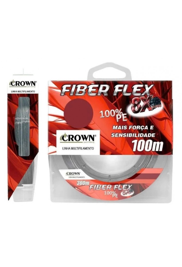 Linha Multifilamento Crown Fiber Flex 8X 100M
